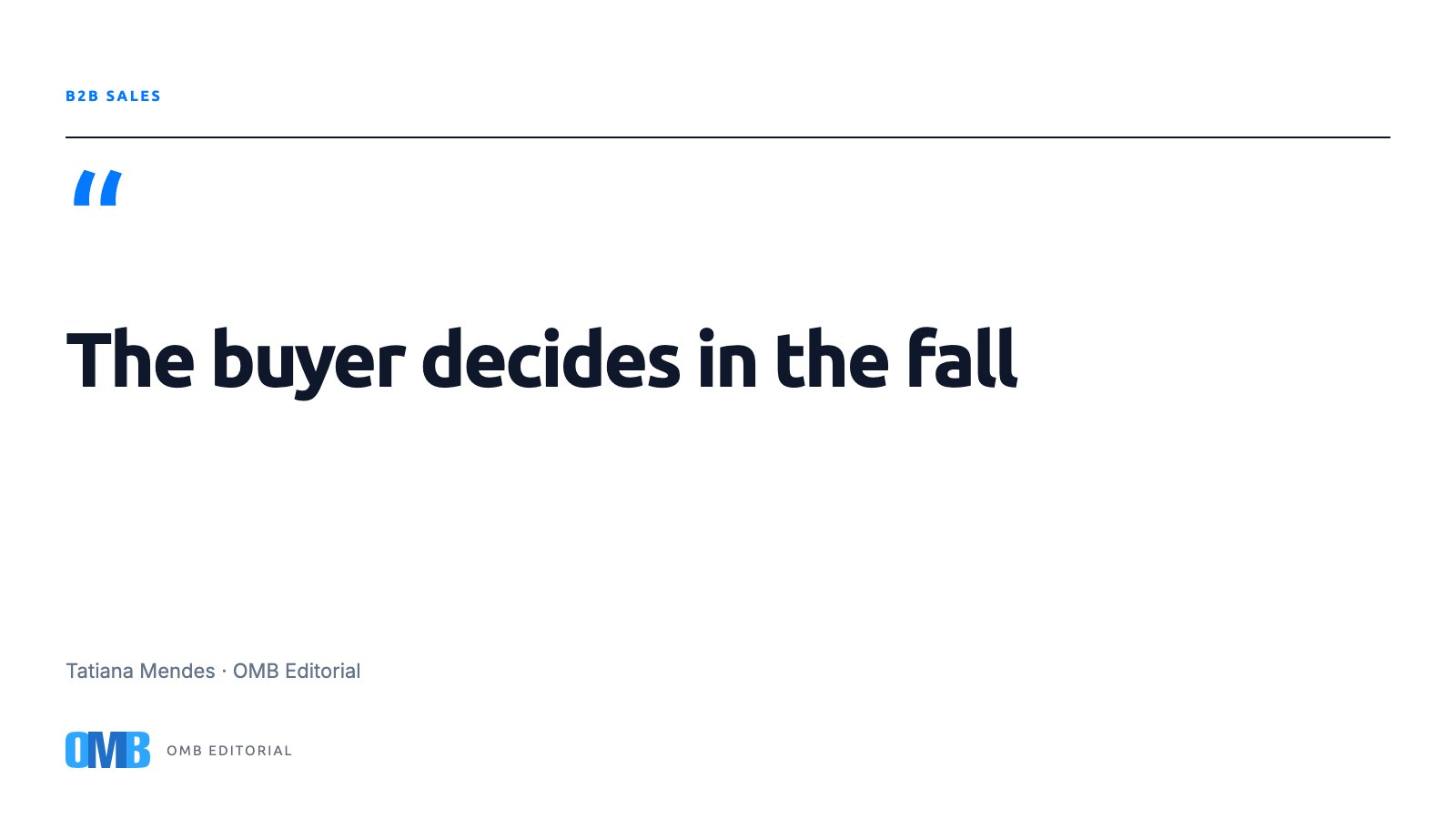 The sixteen weeks after Labor Day that decide your year